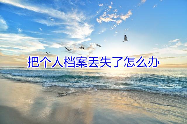 把个人档案丢失了怎么办