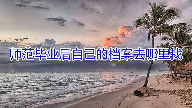 师范毕业后自己的档案去哪里找