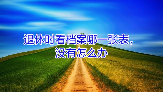 退休时看档案哪一张表，没有怎么办