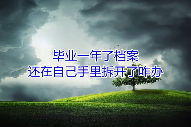 毕业一年了档案还在自己手里拆开了咋办