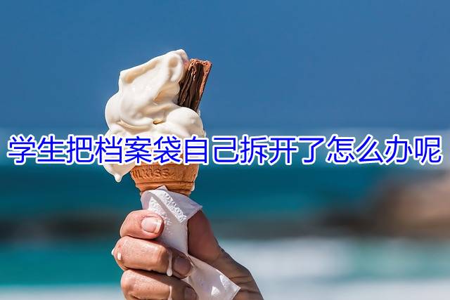 学生把档案袋自己拆开了怎么办呢