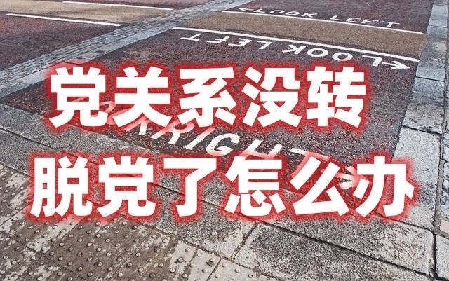 党关系没转，脱党了怎么办，影响政审吗