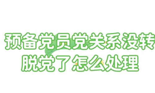 预备党员党关系没转,脱党了怎么处理