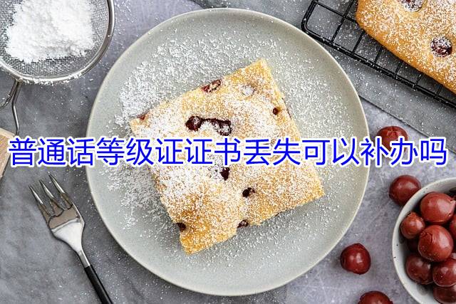 普通话等级证证书丢失可以补办吗