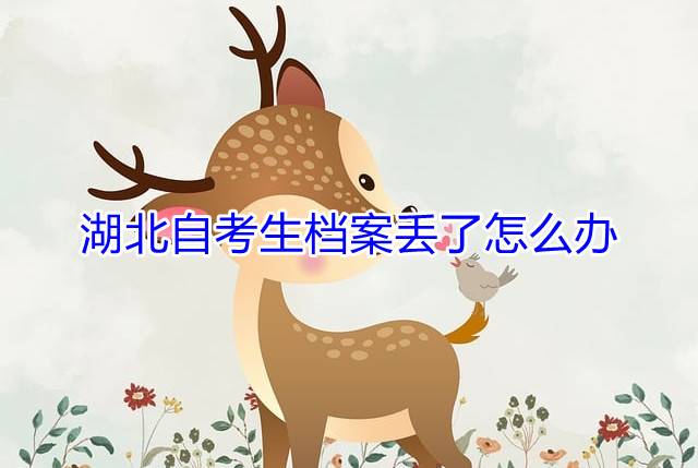 湖北自考生档案丢了怎么办