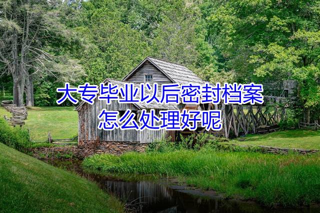 大专毕业以后密封档案怎么处理好呢