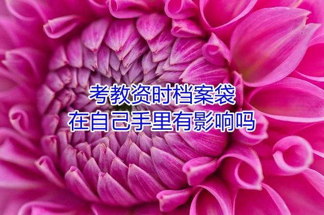 考教资时档案袋在自己手里有影响吗