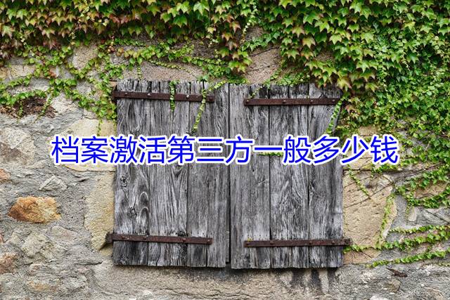 档案激活第三方一般多少钱