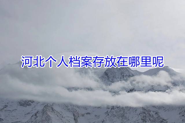 河北个人档案存放在哪里呢