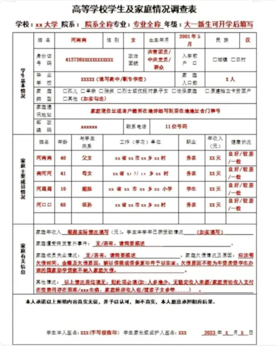 函授入学登记表怎么补,怎么填
