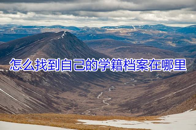 怎么找到自己的学籍档案在哪里