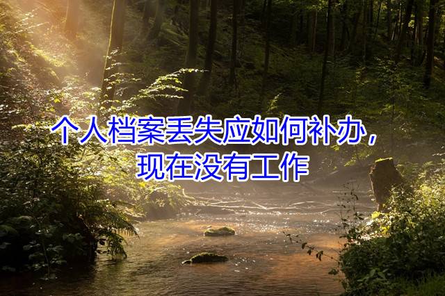 个人档案丢失应如何补办，现在没有工作
