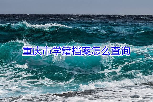 重庆市学籍档案怎么查询