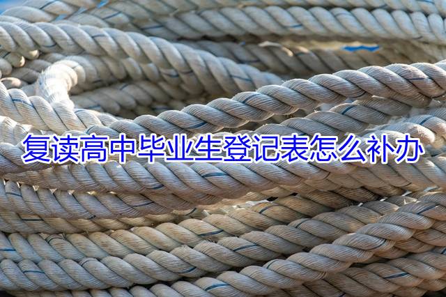 复读高中毕业生登记表怎么补办