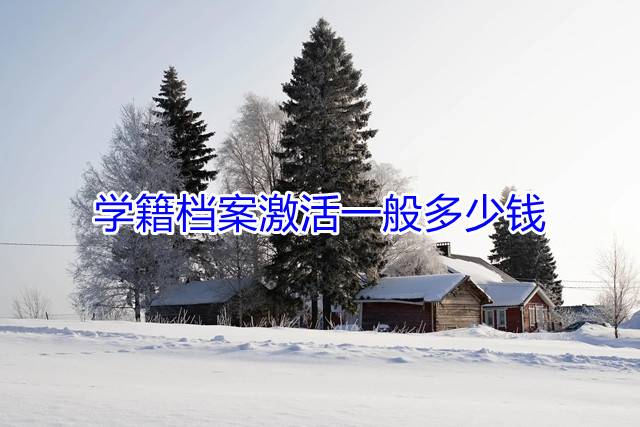 学籍档案激活一般多少钱