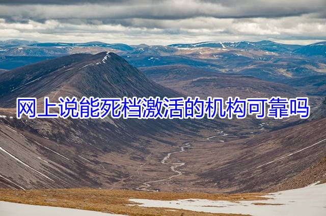 网上说能死档激活的机构可靠吗