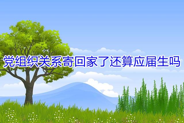 党组织关系寄回家了还算应届生吗