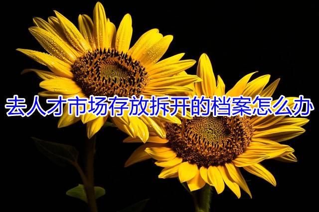 去人才市场存放拆开的档案怎么办