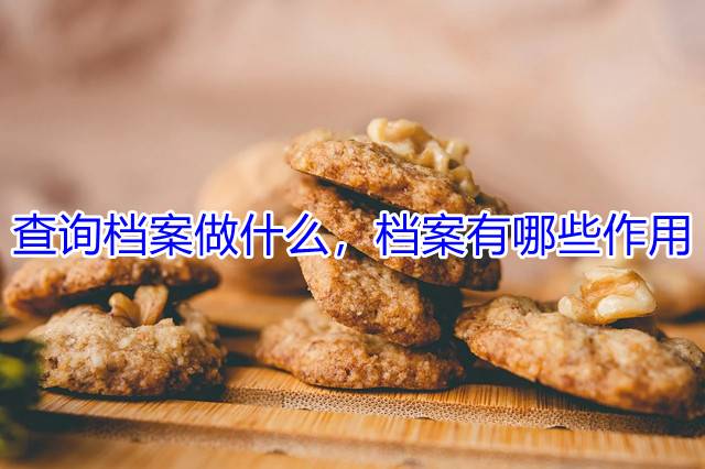 查询档案做什么，档案有哪些作用