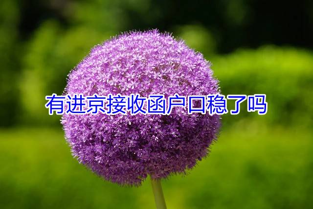 有进京接收函户口稳了吗