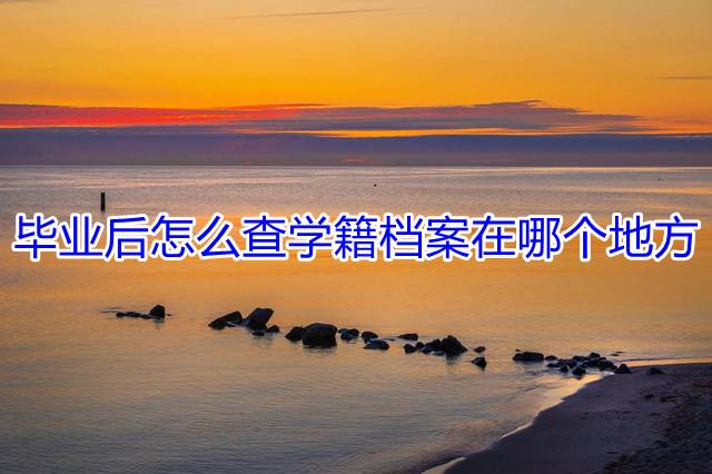 毕业后怎么查学籍档案在哪个地方