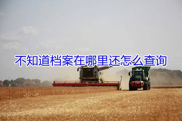 不知道档案在哪里还怎么查询