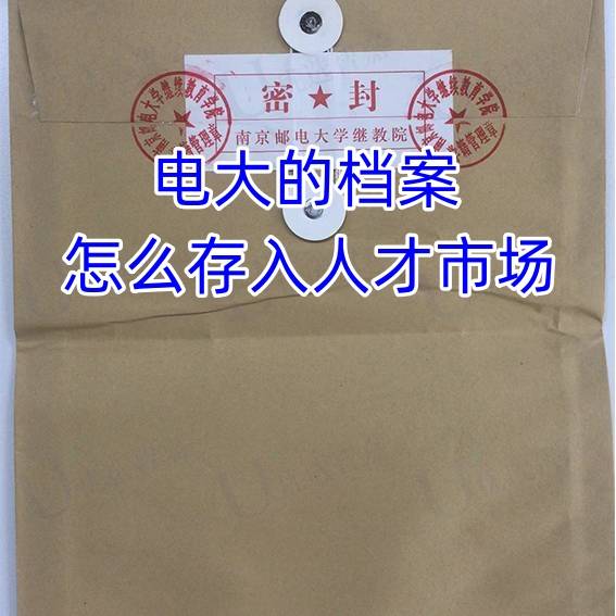 电大的档案怎么存入人才市场