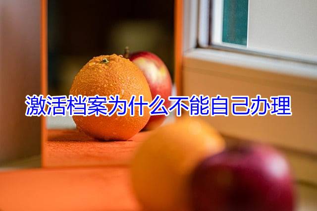 激活档案为什么不能自己办理
