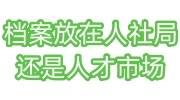 档案放在人社局还是人才市场，档案存放地点如何选择