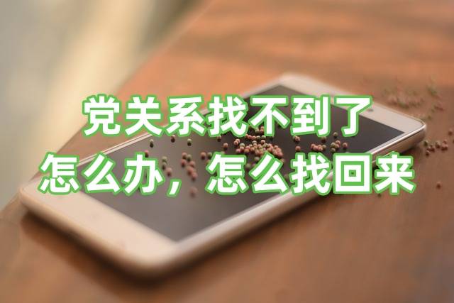 党关系找不到了怎么办，怎么找回来