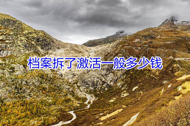 档案拆了激活一般多少钱