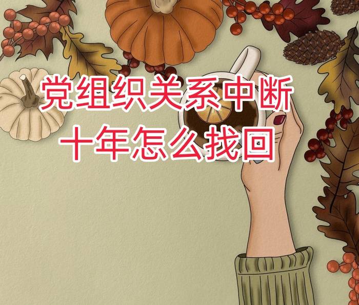 党组织关系中断十年怎么找回