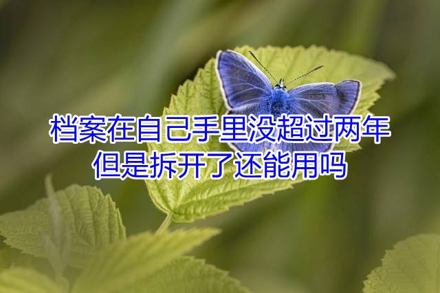 档案在自己手里没超过两年，但是拆开了还能用吗