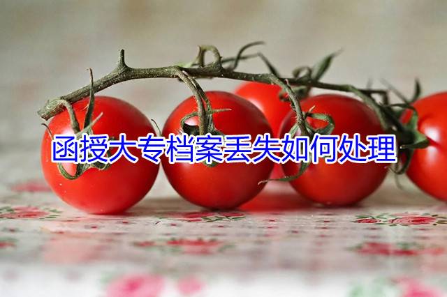 函授大专档案丢失如何处理