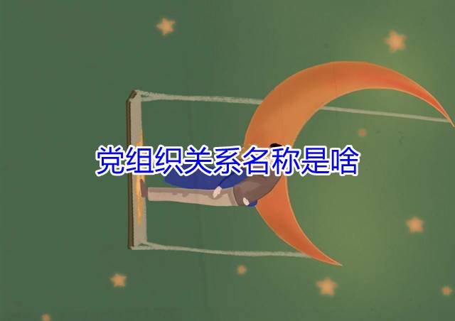 党组织关系名称是啥