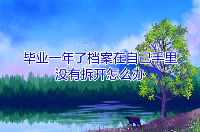 毕业一年了档案在自己手里没有拆开怎么办