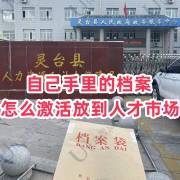 自己手里的档案怎么激活放到人才市场