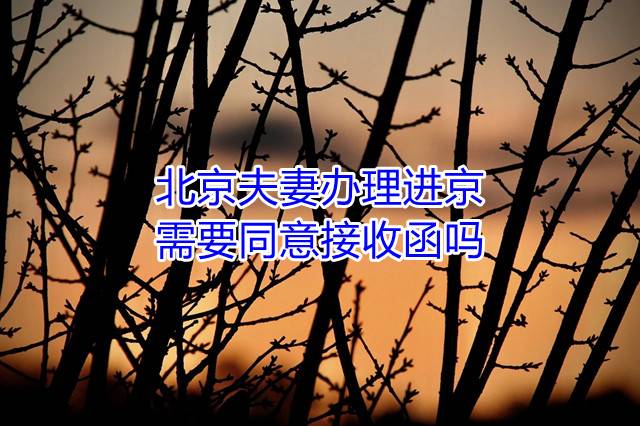 北京夫妻办理进京需要同意接收函吗