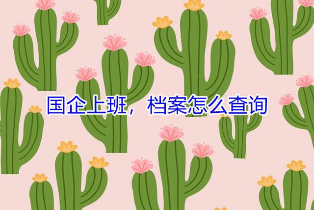 国企上班，档案怎么查询