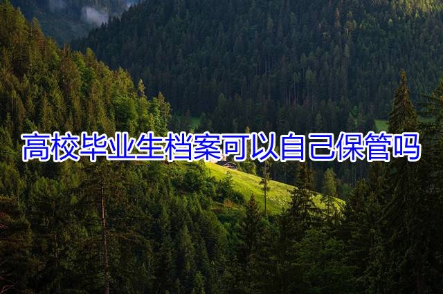高校毕业生档案可以自己保管吗