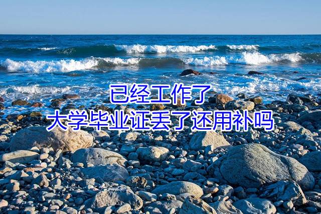 已经工作了大学毕业证丢了还用补吗