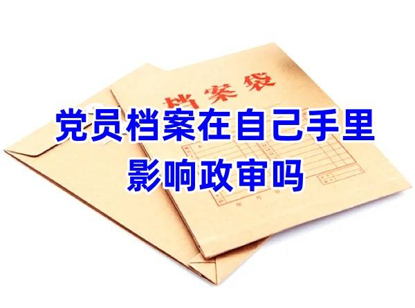 党员档案在自己手里影响政审吗，怎么放入人才市场