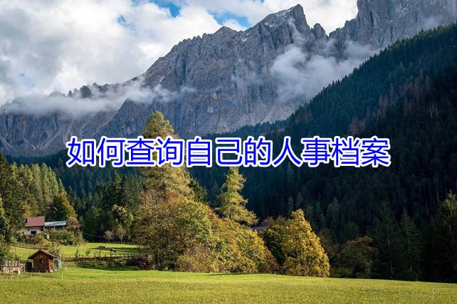 如何查询自己的人事档案