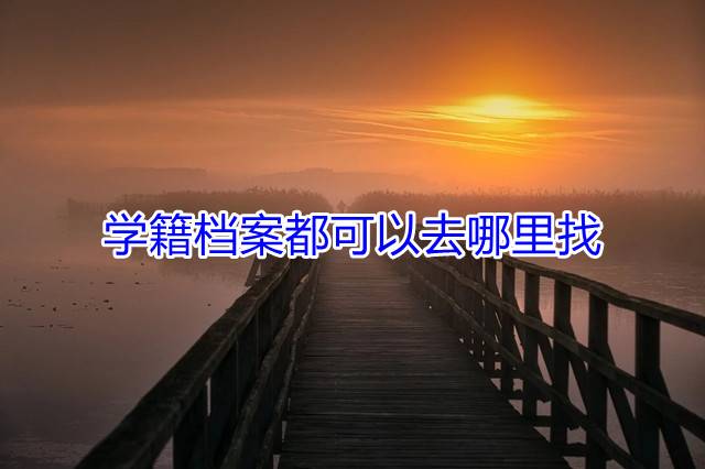学籍档案都可以去哪里找