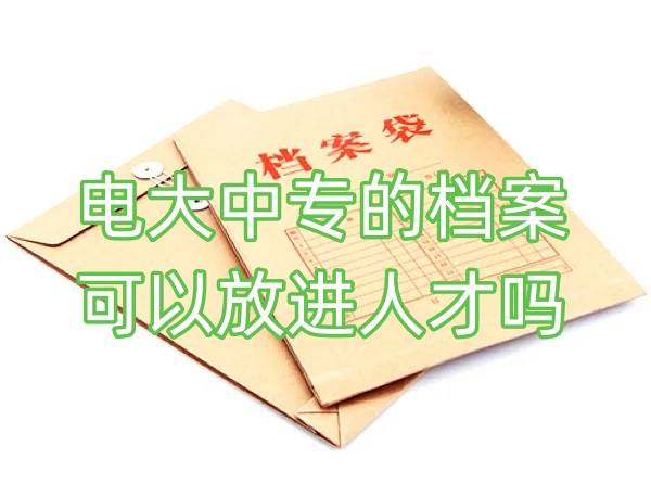 电大中专的档案可以放进人才吗