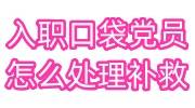 入职后被发现是口袋党员怎么处理补救