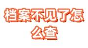 档案不见了怎么查，有什么补救办法吗