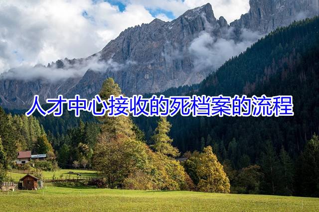人才中心接收的死档案的流程