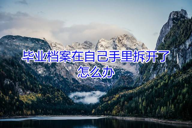 毕业档案在自己手里拆开了怎么办