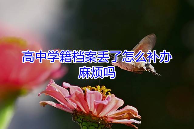 高中学籍档案丢了怎么补办，麻烦吗